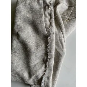 Banana Republic Ryan Tweed Shorts Size 12 Metallic Beige Fringe Tailored Dressy thumbnail 10