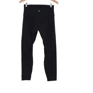 Hyba Womens High Waisted Activewear Leggings Black Cropped Size M thumbnail 2