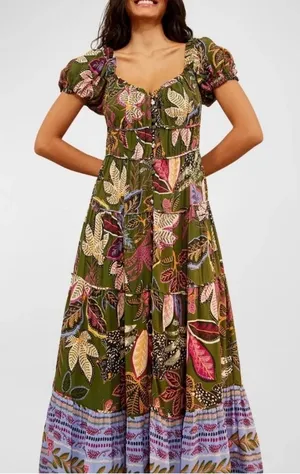 Farm Rio Wild Jungle Maxi Dress nwot thumbnail 1