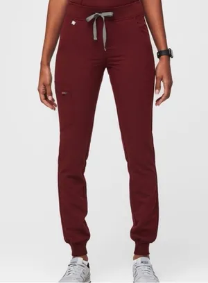 FIGS Maroon Zamora Joggers Size XL Petite Scrub Pants thumbnail 1