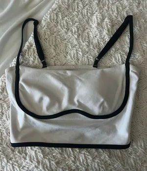 Alo White And Black Tank Top thumbnail 1