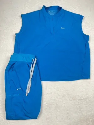 Figs Extreme Blue Rafaela Oversized Scrub Top Zamora Joggers XL EUC thumbnail 1