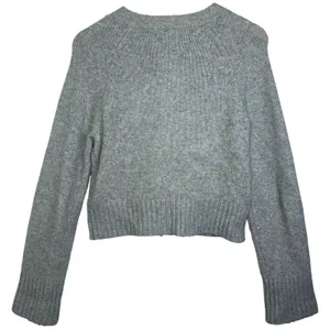 Abercrombie & Fitch Gray Wool Long Sleeve Cropped Cardigan Sweater Womens Size M thumbnail 2