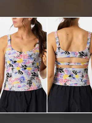 Free People Movement Never Better Multicolor Floral Sports Bra thumbnail 2