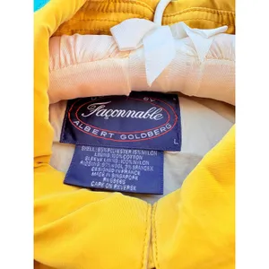Faconnable Albert Goldberg Mustard Yellow Bomber Jacket Water Repellent Size L‎ thumbnail 4