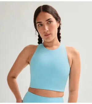 Girlfriend Collective Dylan Tank Bra in Burgundy Purple Size XS X-Small thumbnail 4
