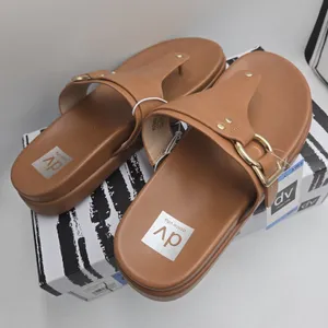 Dolce Vita Women's Footbed Sandal US Size 9 Tan Ulani New In Box Light Brown thumbnail 5