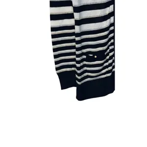 White House Black Market Women's Sweater‎ Snap Button Sparkle Striped Sz. Medium thumbnail 3