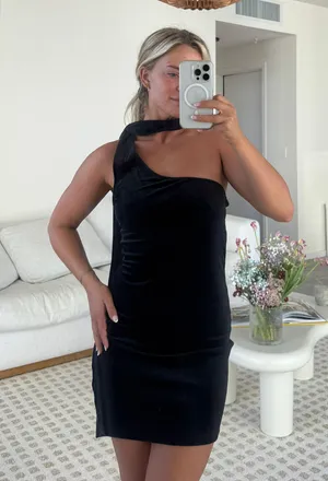 Motel Rocks One Shoulder Neck Tie Mini Dress thumbnail 1