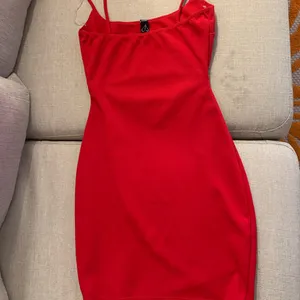 Square Neck Red Dress With Cutout thumbnail 6