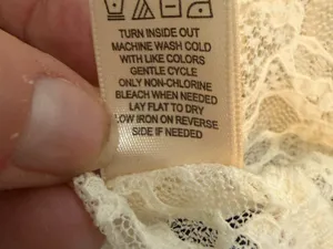 Thirty/Thirty LA Sheer Cream Lace Tie Front Ruffle Top Size XS thumbnail 10