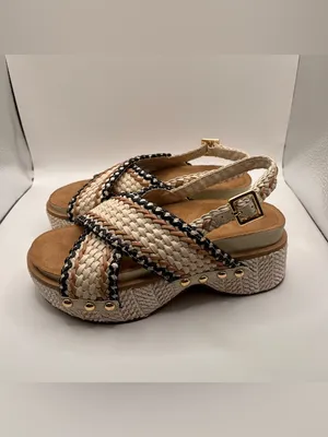 NWOB Kelsi Dagger Anthropologie Pace Raffia Platform Sandals Woven 5 Boho Woven thumbnail 4
