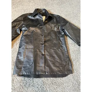 CIDER Women's Oversized Black Faux Leather Jacket Size XS‎ (A525) thumbnail 2