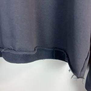 American Eagle Cropped Sweatshirt Women XL Charcoal Black Roll Hem Crop Crewneck thumbnail 5