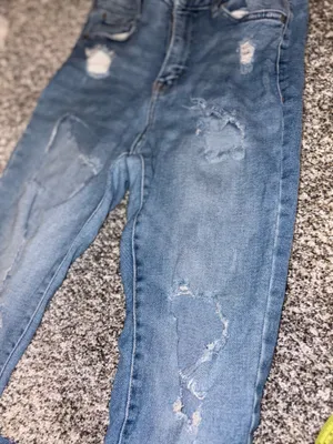 Aeropostale Women's Super High-Rise Distressed Skinny Jeans - Light Blue thumbnail 5