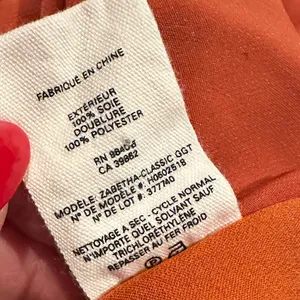 Theory Sleeveless Burnt Orange Sienna Tank Blouse Top M thumbnail 8