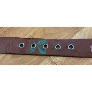 Vintage‎ Leather Fossil Belt thumbnail 3