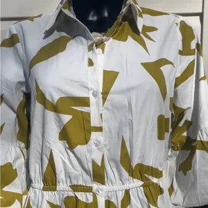 NWT Naoo‎ ivory and mustard dress size xl thumbnail 2