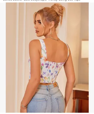 Amazon Floral Corset Top thumbnail 2