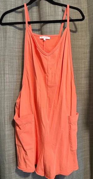 Women’s Coral Pocket Romper Jumpsuit thumbnail 1