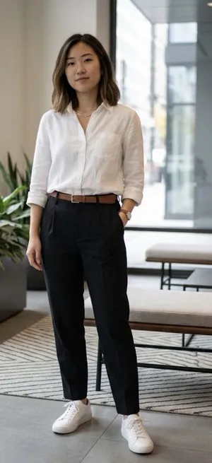 UNIQLO Women XS Black Smart Ankle Pants Tapered Stretch Office Work Trousers thumbnail 1