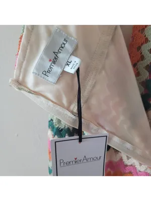 Premier Amour Multicolor Lace Dress NWT Chevron Sz XL thumbnail 2