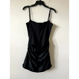 Oh Polly Lovella Draped Corset Mini Dress in Black Size 6 New thumbnail 7