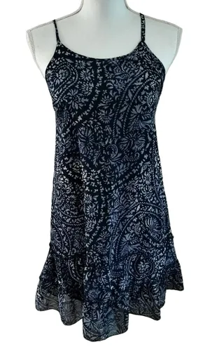 Abercrombie & Fitch A&F Size S Small Mini Dress Print Blue Boho thumbnail 1