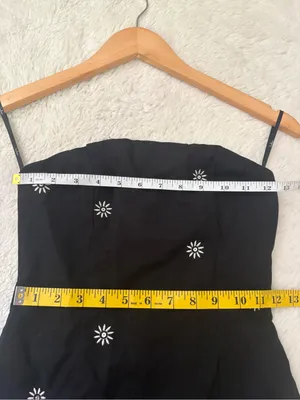 Lulus Carlijn Black Embroidered Paillette Sequin Strapless Mini Dress Size XS thumbnail 8