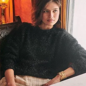 SÉZANE Zephir Oversized Knit Jumper, Black, XS thumbnail 1