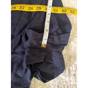 Lulus Significant Sweetie Navy Blue Tie-Back Skort Romper Size Large Linen Beach thumbnail 10