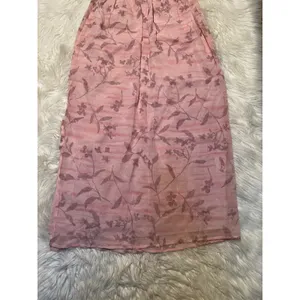 Vintage Norton McNaughton Women's Size Large Midi Skirt Light Pink Mauve Floral thumbnail 6