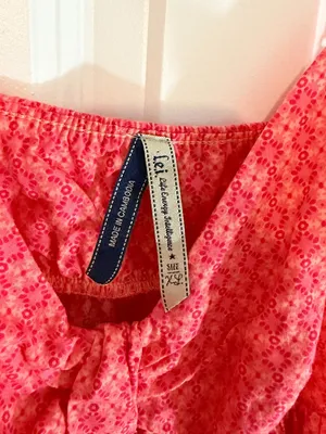 l.e.i. vintage spaghetti strap geometric sundress thumbnail 3