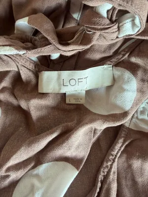 Loft Brown and White Polka Dot Dress thumbnail 5