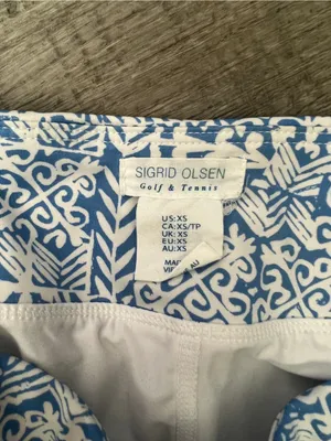 Sigrid Olsen golf Blue and White Printed Women’s Skort thumbnail 6