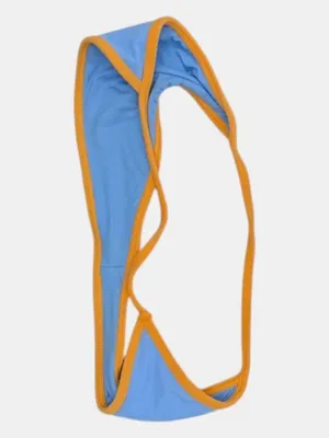 Frankies Bikinis Harmony Thong Bikini Bottom - Bluebird - Blue & Orange - Large thumbnail 5