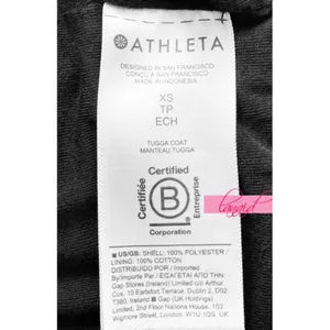 Athleta Tugga Coat Aspen Olive Long Edgy Sherpa Shearling Fuzzy Teddy Jacket XS thumbnail 9
