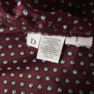 Ann Taylor Loft Burgandy Printed Shift Dress, M thumbnail 6