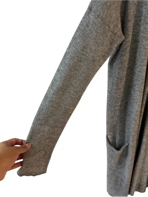 Cuyana Single Origin Cashmere Long Cardigan Gray Size M/L thumbnail 6
