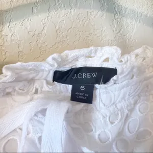 J Crew Eyelet White High Rise Shorts thumbnail 7