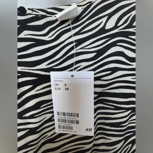 H&M Zebra‎ Print Long Sleeve Mini Dress – Size 6 thumbnail 4