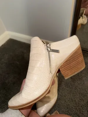 DV by Dolce Vita white snakeskin mule booties thumbnail 2