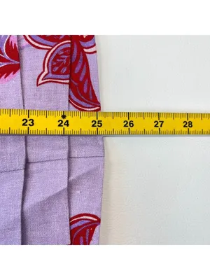 NWOT Linen Floral Tie Spaghetti Strap Pleated Layered Mini Dress Purple Size L thumbnail 11