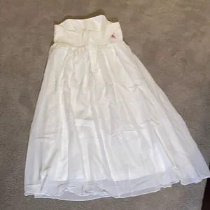 Women’s Elegant Ivory Strapless Full Length Chiffon Prom Party Formal Dress XXXL thumbnail 6