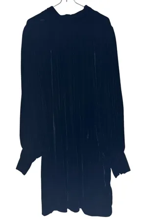 Banana Republic Women's Shift Dress Open‎ Back Long Sleeve Velvet Black XL NWT thumbnail 1
