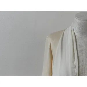 Antonio Melani Cardigan Sz S Wool Draped Chiffon‎ Open Front Cream Minimalist thumbnail 4