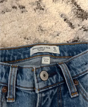 Abercrombie straight mid rise jeans xlong thumbnail 3