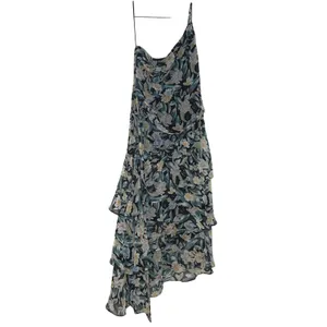 NWT Petal and Pup Amren Floral One-Shoulder Tiered Asymmetric Dress women's 2 thumbnail 2