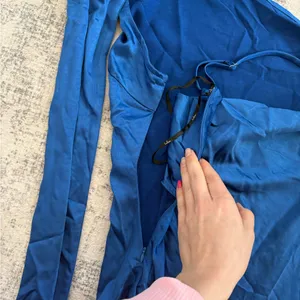Lulus Reglan Blue Satin One-Shoulder Sash Midi Dress Size Medium NWT Formal Sexy thumbnail 9