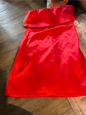 Endless rose Red Strapless Satin Dress - Classic Evening Look thumbnail 4
